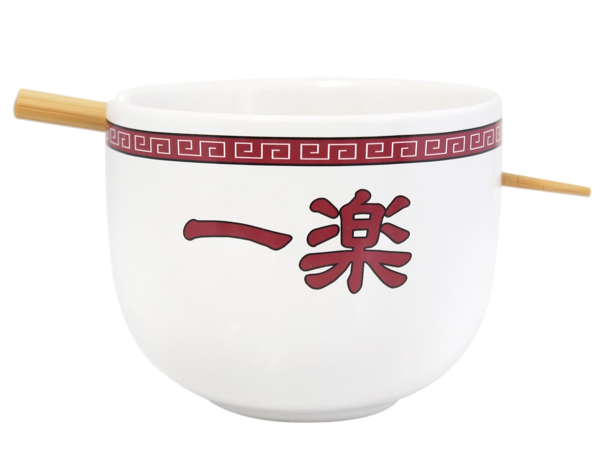 Productfoto van de Naruto Team Seven ramenkom met eetstokjes